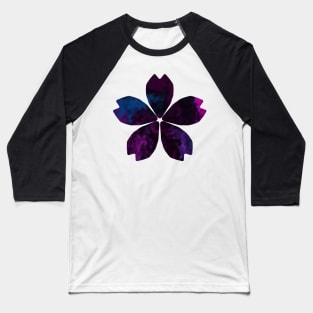 Dark Purple Flower Baseball T-Shirt